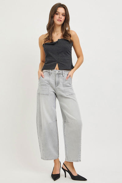 RISEN Slouchy Cropped Barrel Jeans - Your Second Look