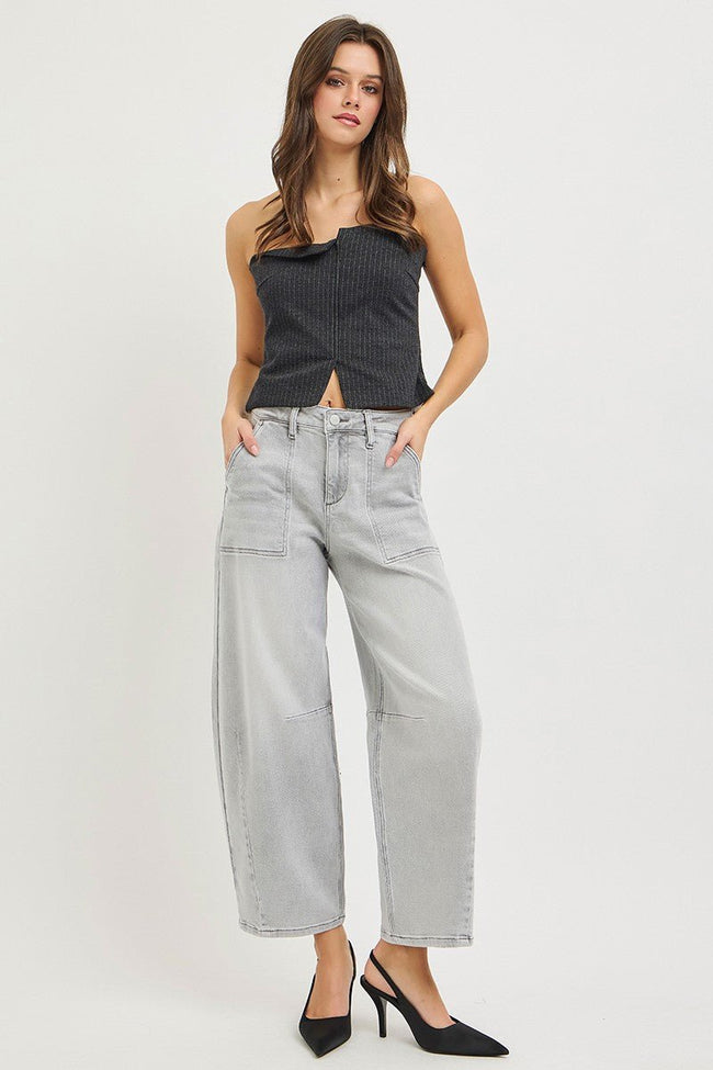 RISEN Slouchy Cropped Barrel Jeans - Your Second Look