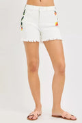 RISEN Tummy Control High Rise Flower Printed Shorts - Your Second Look