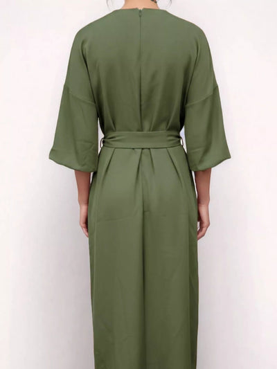 Round Neck and Quarter Sleeve Dress - Your Second Look