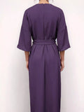 Round Neck and Quarter Sleeve Dress - Your Second Look