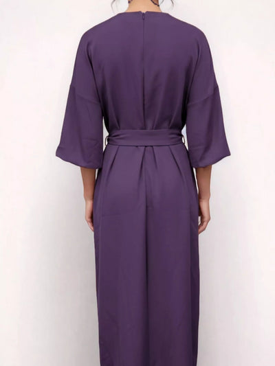 Round Neck and Quarter Sleeve Dress - Your Second Look