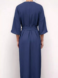 Round Neck and Quarter Sleeve Dress - Your Second Look
