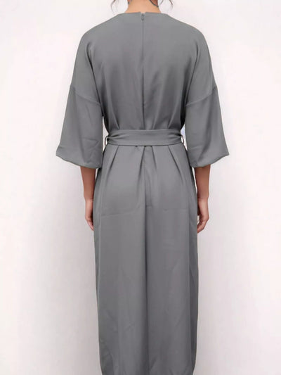 Round Neck and Quarter Sleeve Dress - Your Second Look