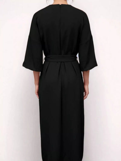 Round Neck and Quarter Sleeve Dress - Your Second Look
