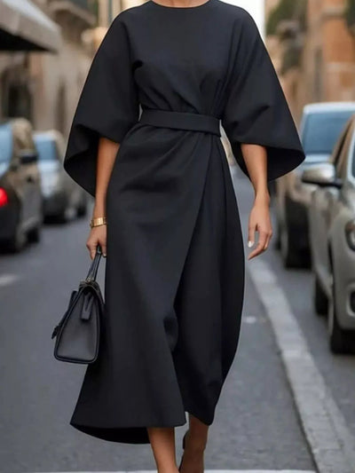 Round Neck and Quarter Sleeve Dress - Your Second Look