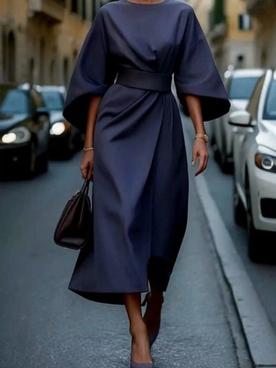 Round Neck and Quarter Sleeve Dress - Your Second Look