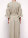 Round Neck and Quarter Sleeve Dress - Your Second Look