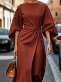 Round Neck and Quarter Sleeve Dress - Your Second Look