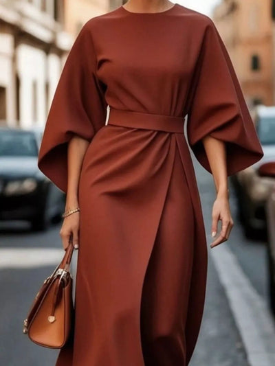 Round Neck and Quarter Sleeve Dress - Your Second Look
