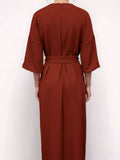 Round Neck and Quarter Sleeve Dress - Your Second Look