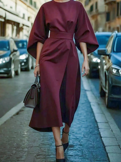 Round Neck and Quarter Sleeve Dress - Your Second Look