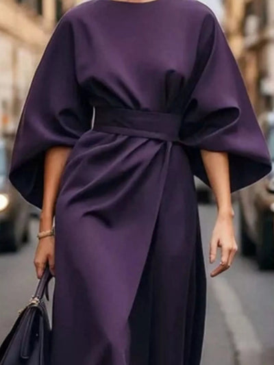Round Neck and Quarter Sleeve Dress - Your Second Look