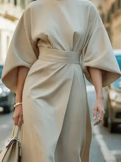 Round Neck and Quarter Sleeve Dress - Your Second Look