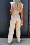 Round Neck Cap Sleeve Jumpsuit - Your Second Look