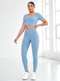 Round Neck Top and Leggings Active Set - Your Second Look