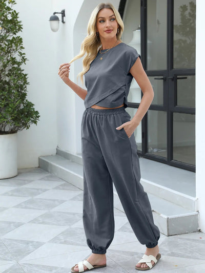 Round Neck Top and Pants Set - Your Second Look