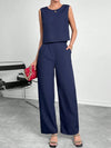 Round Neck Top and Pants Set - Your Second Look