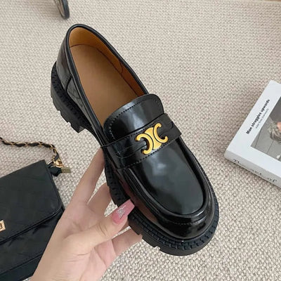 Round Toe Block Heel Loafers - Your Second Look