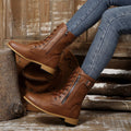 Round Toe Lace Up Boots - Your Second Look