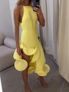 Ruffle Hem Ribbed Sleeveless Dress - Your Second Look