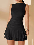 Ruffle Hem Sleeveless Mini Dress - Your Second Look