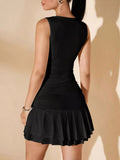 Ruffle Hem Sleeveless Mini Dress - Your Second Look