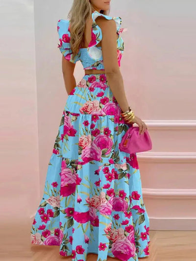 Ruffled Cami and Tiered Maxi Skirt Set - Your Second Look