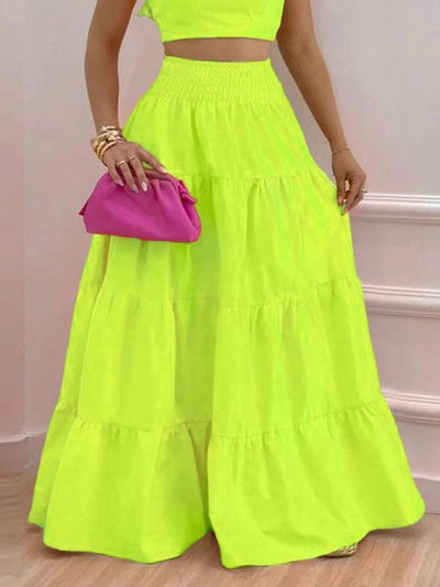 Ruffled Cami and Tiered Maxi Skirt Set - Your Second Look