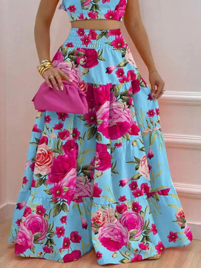 Ruffled Cami and Tiered Maxi Skirt Set - Your Second Look
