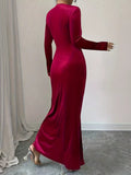Ruffled Surplice long Sleeve Dress - Your Second Look