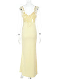 Ruffled V - Neck Sleeveless Maxi Dress - Your Second Look