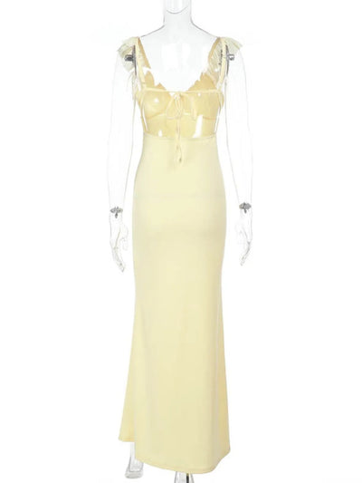 Ruffled V - Neck Sleeveless Maxi Dress - Your Second Look
