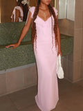 Ruffled V - Neck Sleeveless Maxi Dress - Your Second Look