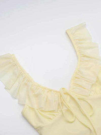 Ruffled V - Neck Sleeveless Maxi Dress - Your Second Look