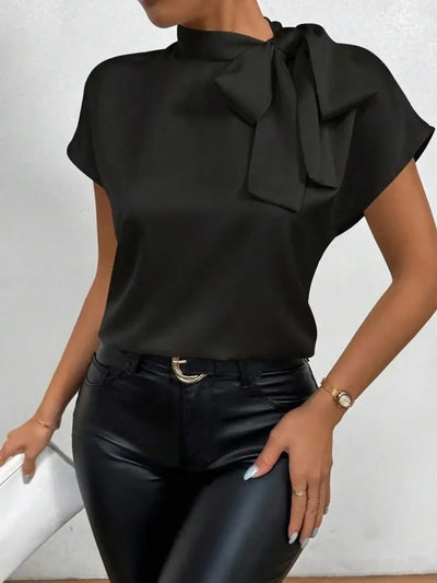 Satin Bow Tie Blouse - Your Second Look