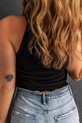 Scalloped Openwork Grecian Neck Tank - Your Second Look