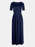 Scoop Neck Short Sleeve Jumpsuit - Your Second Look