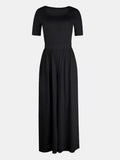 Scoop Neck Short Sleeve Jumpsuit - Your Second Look
