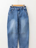 Seam Detail Loose Fit Cropped Jeans - Your Second Look