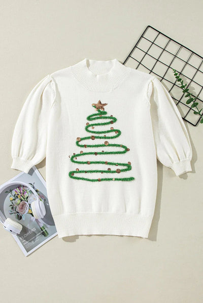 Sequin Christmas Tree Sweater - Your Second Look