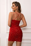Sequin Double - Strap Bodycon Dress - Your Second Look