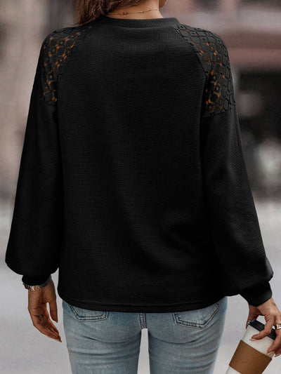 Shiny Lantern Sleeve Blouse - Your Second Look
