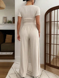 Short Sleeve Top and Pants Set - Your Second Look