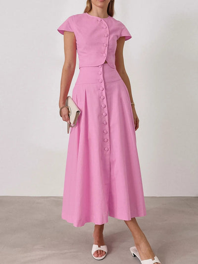 Short Sleeve Top and Skirt set - Your Second Look