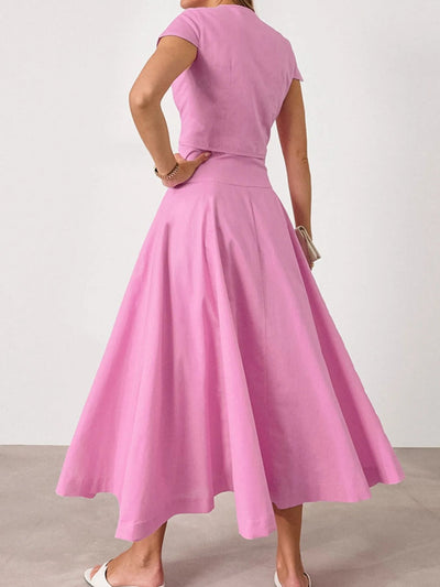 Short Sleeve Top and Skirt set - Your Second Look