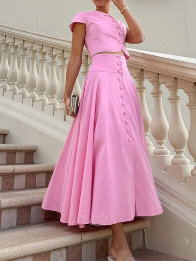 Short Sleeve Top and Skirt set - Your Second Look