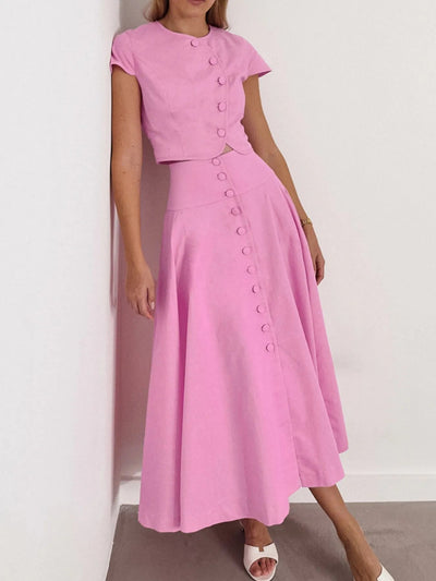 Short Sleeve Top and Skirt set - Your Second Look