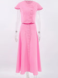 Short Sleeve Top and Skirt set - Your Second Look