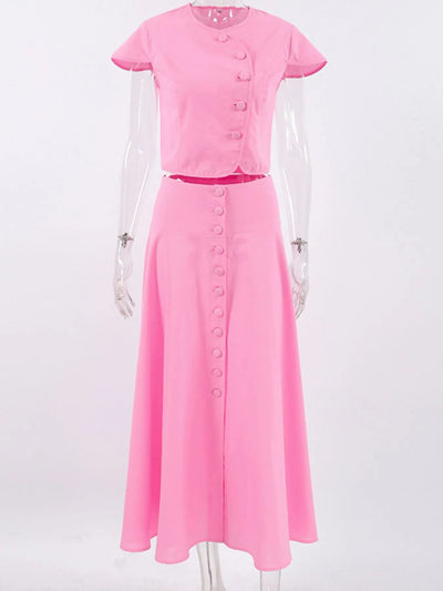 Short Sleeve Top and Skirt set - Your Second Look